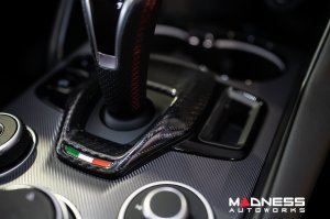 Alfa Romeo Giulia Shift Gate Trim Panel - Carbon Fiber - 2020+ - Feroce Carbon